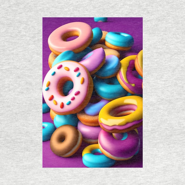 Colorful Yummy Donut by Fun and Cool Tees